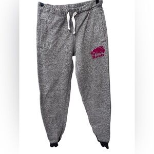 ✨ Roots Kids Grey Jogger Sweatpants – Pink Beaver Logo (Size 10) ✨